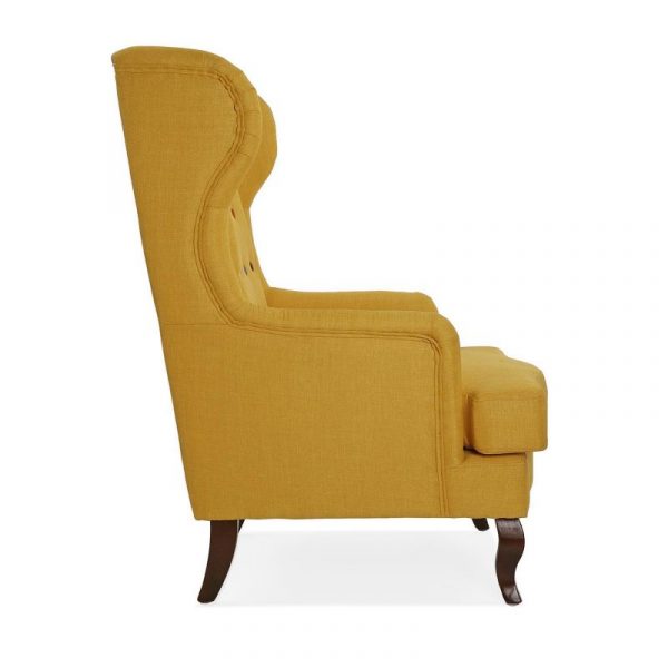 SILLON LISO MOSTAZA BUTTONS 68x62x103 - Imagen 5