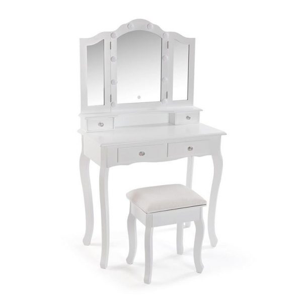 TOCADOR BLANCO MADERA 80X40X139 - Imagen 6