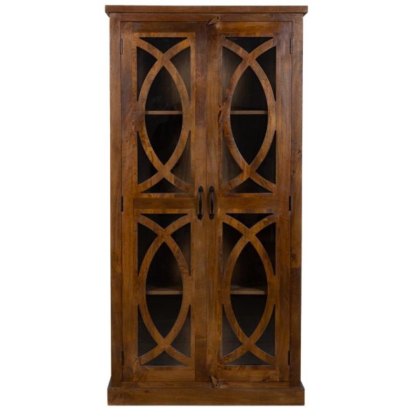 ARMARIO MARRÓN MADERA MANGO 90X40X180CM - Imagen 2