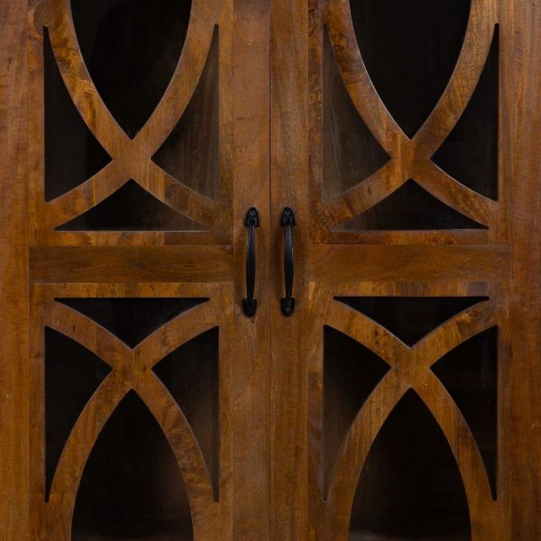 ARMARIO MARRÓN MADERA MANGO 90X40X180CM - Imagen 5