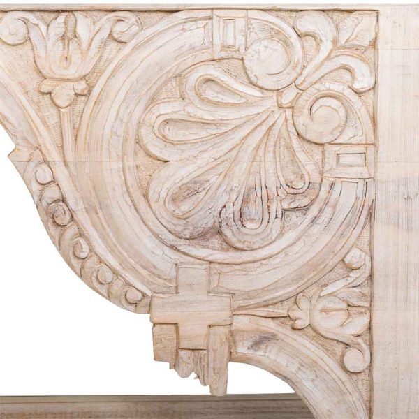 RECIBIDOR DE MADERA ACABADO ARTESANAL 188X43X85CM - Imagen 2