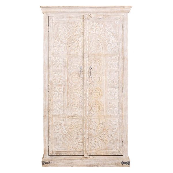 ARMARIO MADERA MANGO ACABADO ARTESANAL 100X40X180CM - Imagen 2