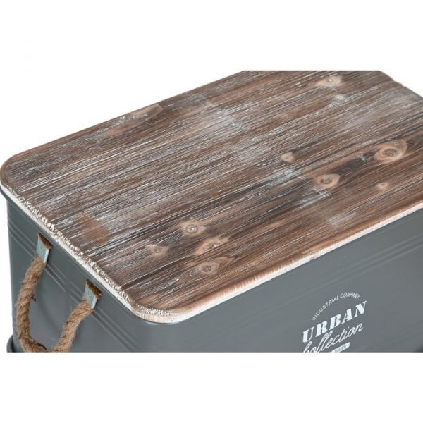 BAUL SET 3 METAL PAULOWNIA 60X38X33 10,40 54/45 - Imagen 2