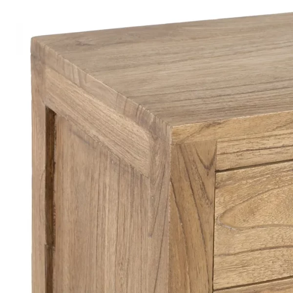 MESITA NATURAL MADERA MINDI DORMITORIO 43 X 34 X 55 CM - Imagen 5