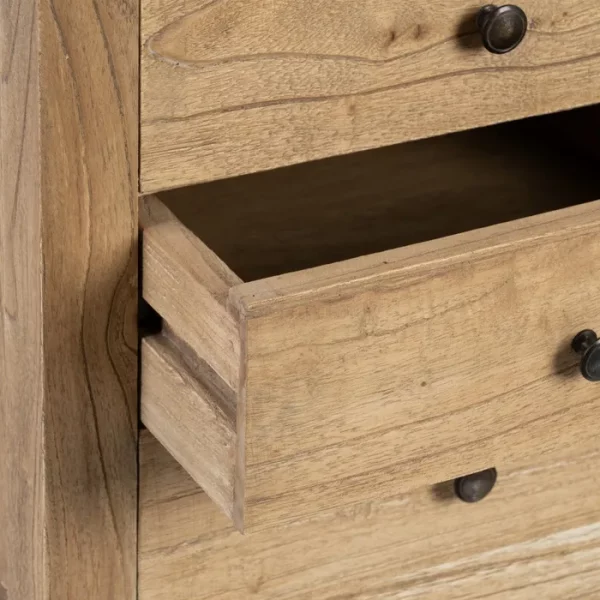 MESITA NATURAL MADERA MINDI DORMITORIO 43 X 34 X 55 CM - Imagen 6