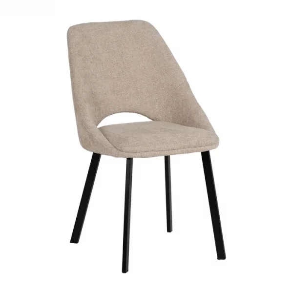 SILLA CREMA TEJIDO-METAL SALÓN 48 X 61 X 85 CM - Imagen 2