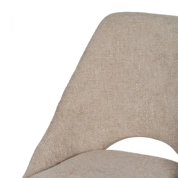 SILLA CREMA TEJIDO-METAL SALÓN 48 X 61 X 85 CM - Imagen 6
