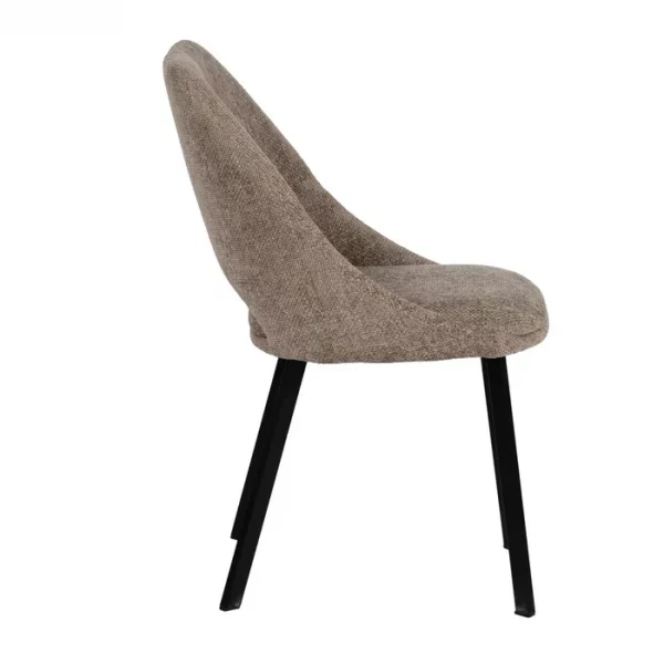 SILLA BEIGE TEJIDO-METAL SALÓN 48 X 61 X 85 CM - Imagen 3