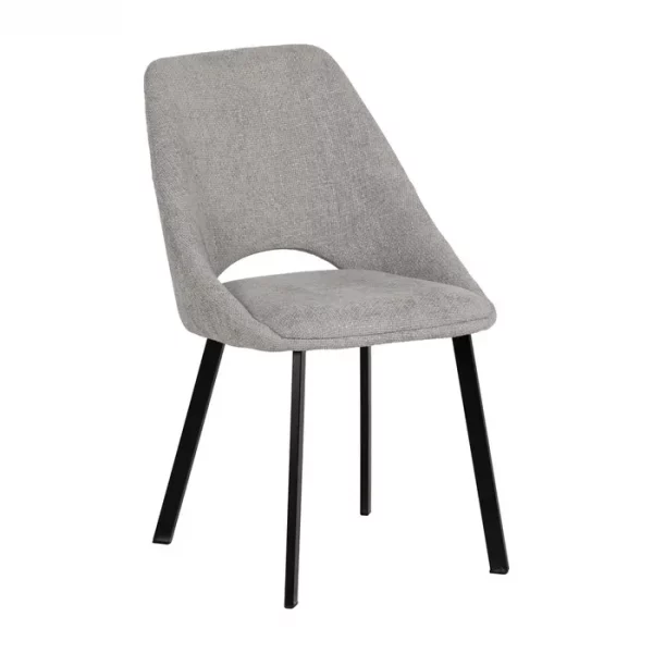 SILLA GRIS TEJIDO-METAL SALÓN 48 X 61 X 85 CM - Imagen 2
