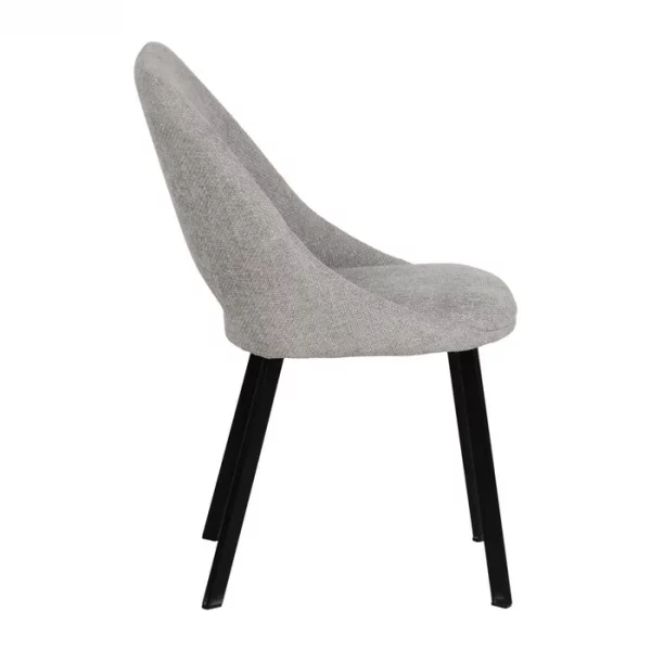 SILLA GRIS TEJIDO-METAL SALÓN 48 X 61 X 85 CM - Imagen 3