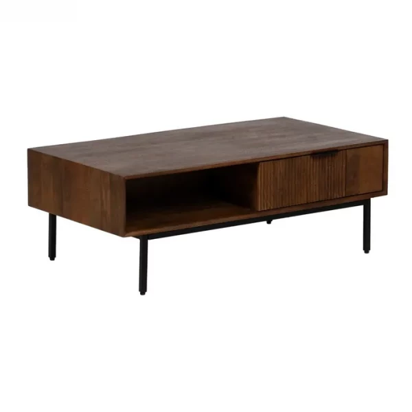 MESA CENTRO MADERA DE MANGO SALÓN 110 X 60 X 40 CM - Imagen 3