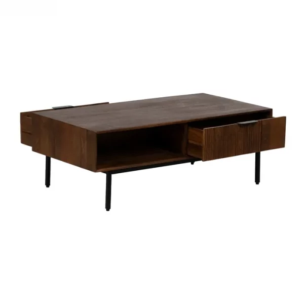MESA CENTRO MADERA DE MANGO SALÓN 110 X 60 X 40 CM - Imagen 4