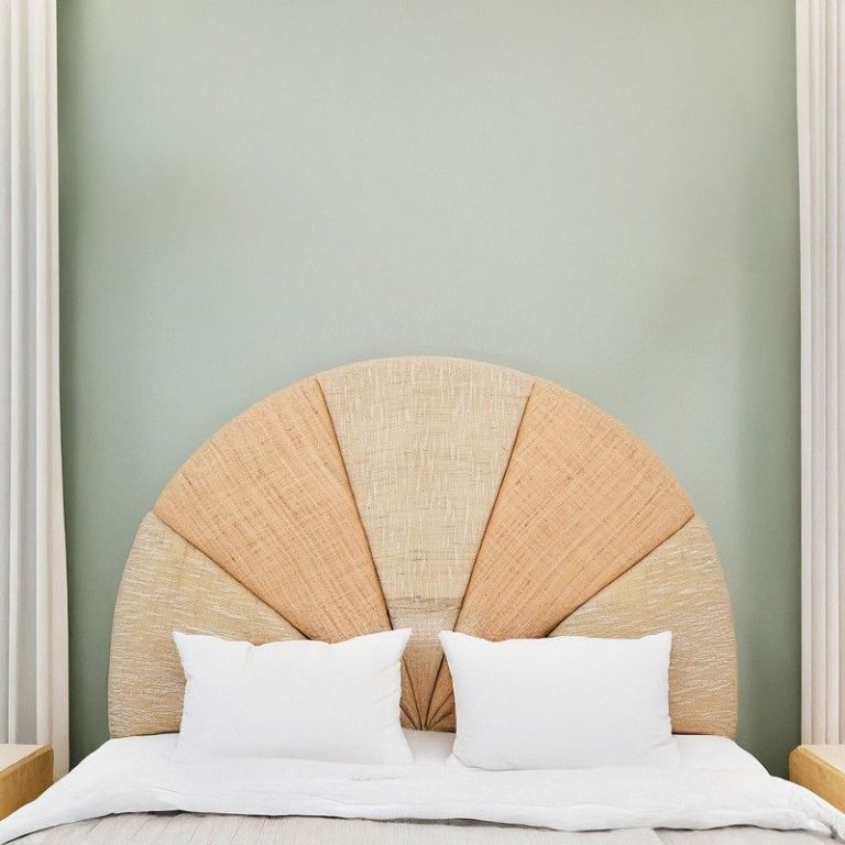 CABECERO CAMA RATAN ACOLCHADO TRASERA MADERA 100x4x61CM