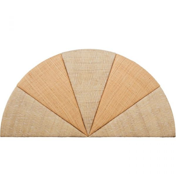 CABECERO CAMA RATAN ACOLCHADO TRASERA MADERA 160x4x81CM - Imagen 2