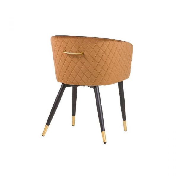 SILLA VELVET AMARILLO NEGRO 55x55x76 CM - Imagen 4