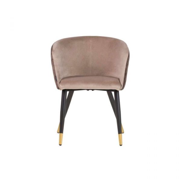 SILLA VELVET BEIGE GRIS 55x55x76 CM - Imagen 2