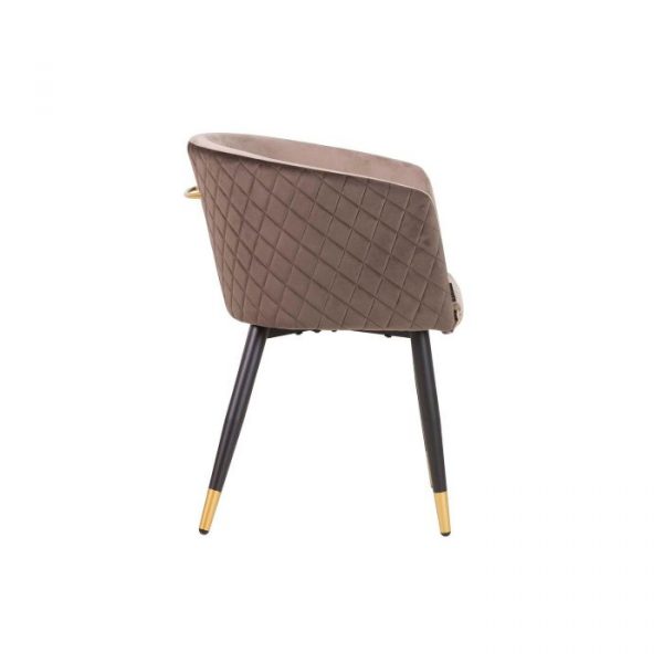 SILLA VELVET BEIGE GRIS 55x55x76 CM - Imagen 3