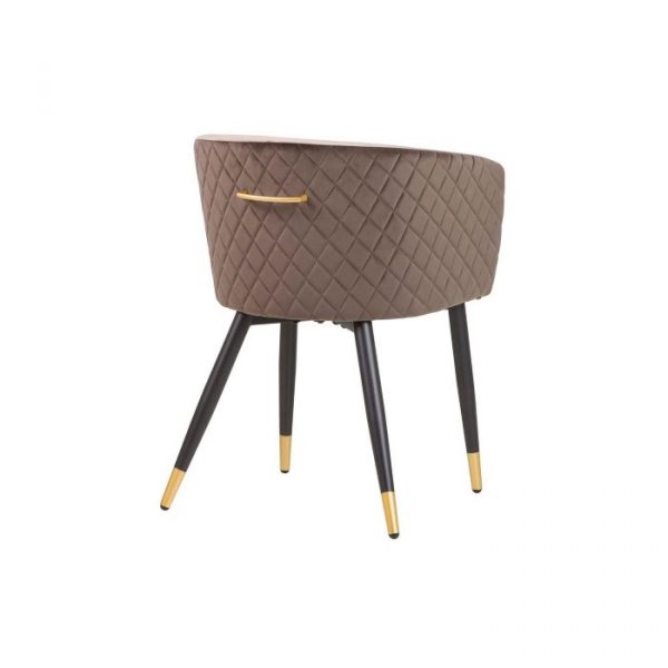 SILLA VELVET BEIGE GRIS 55x55x76 CM - Imagen 4