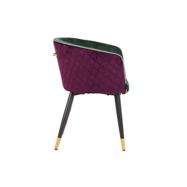 SILLA VELVET MORADO AZUL 55x55x76 CM - Imagen 3