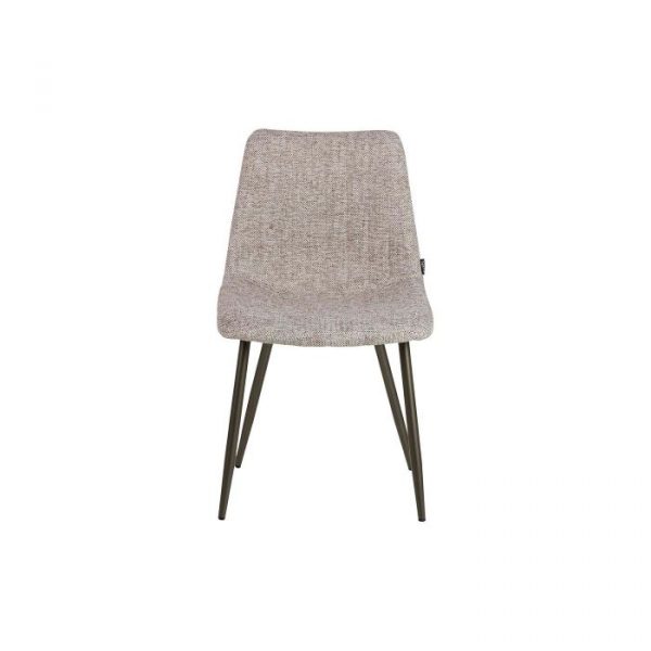 SILLA METAL CHENILLA BEIGE 48x56x80 CM - Imagen 2