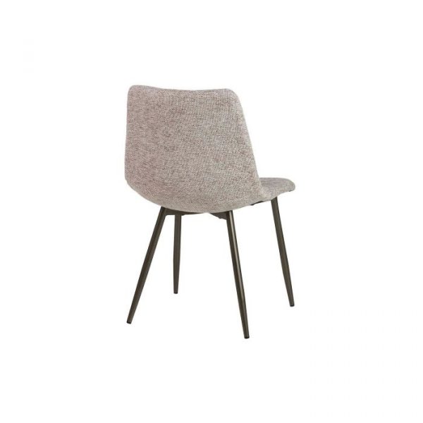 SILLA METAL CHENILLA BEIGE 48x56x80 CM - Imagen 4