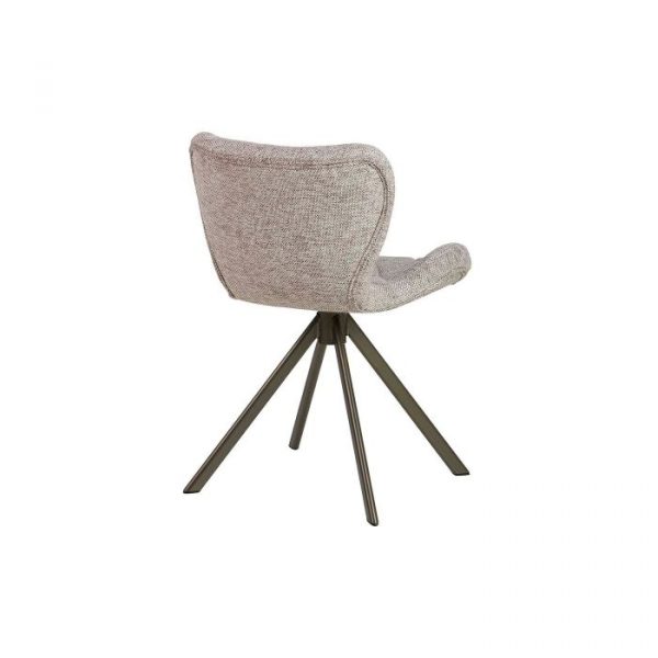 SILLA METAL CHENILLA BEIGE 47x55x72 CM - Imagen 4