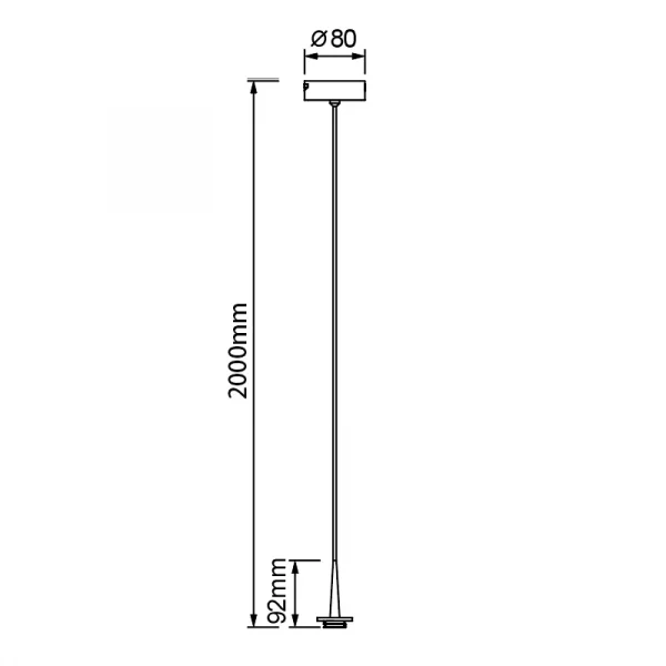 COLGANTE 1XLED 5W ANDROMEDA ORO SIN TULIPA 8931 MANTRA - Imagen 2