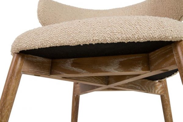 SILLA MADERA FRESNO BEIGE 59x56x80 CM - Imagen 3