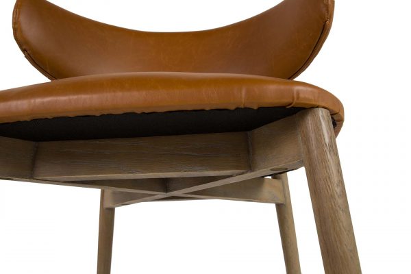 SILLA MADERA FRESNO MARRON 59x56x80 CM - Imagen 2