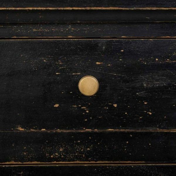 RECIBIDOR MADERA MANGO 2 PUERTAS Y 2 CAJONES NEGRO 85X40X100CM - Imagen 7