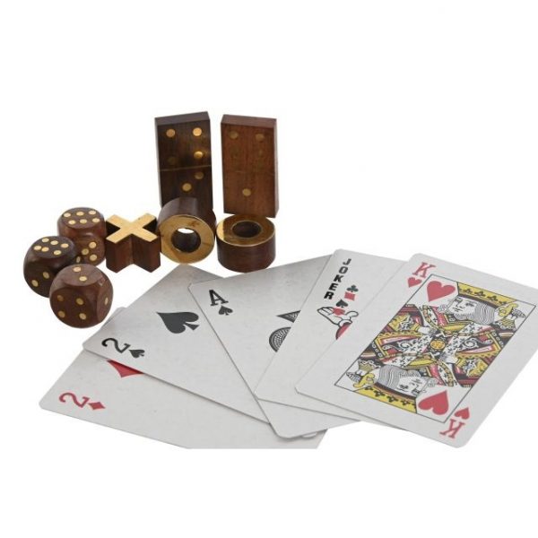 JUEGO SET 5 SHEESHAM 22X16,5X3,5 DOMINO CARTAS - Imagen 4