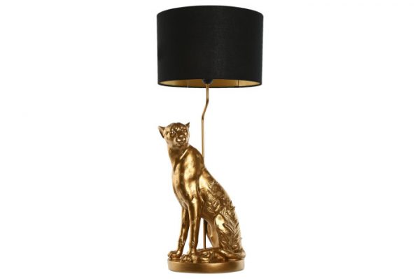 LAMPARA SOBREMESA RESINA 33X33X78,5 LEOPARDO - Imagen 2