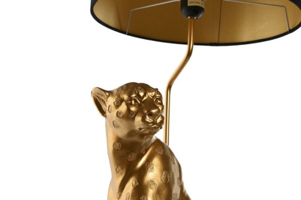 LAMPARA SOBREMESA RESINA 33X33X78,5 LEOPARDO - Imagen 3
