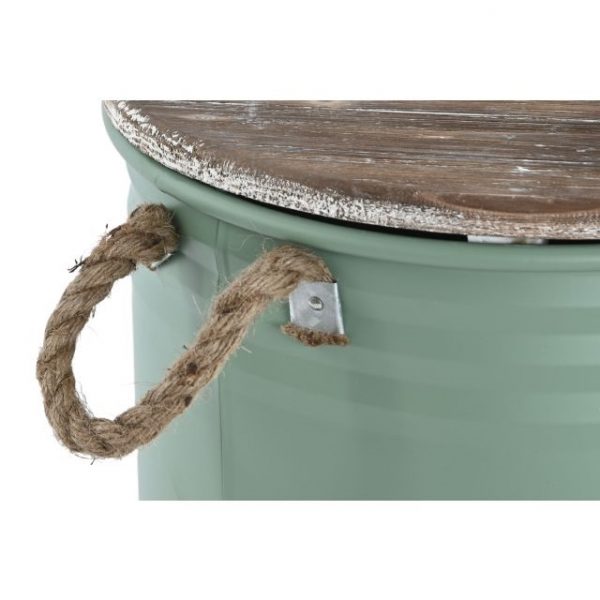 BAUL SET 3 METAL PAULOWNIA 38X38X48 6,75 VERDE - Imagen 3