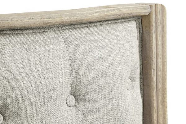 CABECERO CAMA LINO RUBBERWOOD 180X10X120 BEIGE - Imagen 3