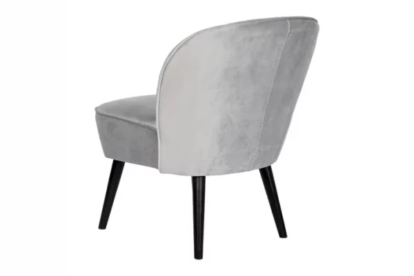 BUTACA POLIESTER MADERA 59X66X76 TERCIOPELO GRIS - Imagen 6