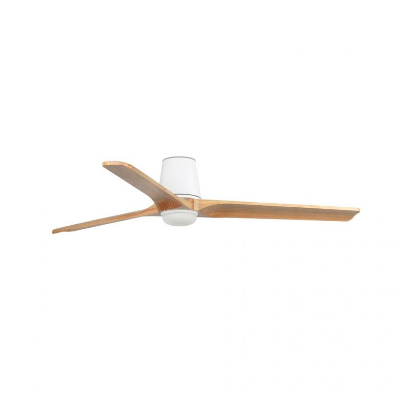 HEYWOOD TUB L Ø132 BLANCO MADERA CLARA LED 10W CCT 33838-1TW FARO