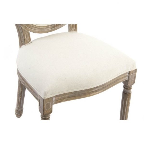 SILLA RUBBERWOOD LINO 48X46X96 BEIGE - Imagen 2