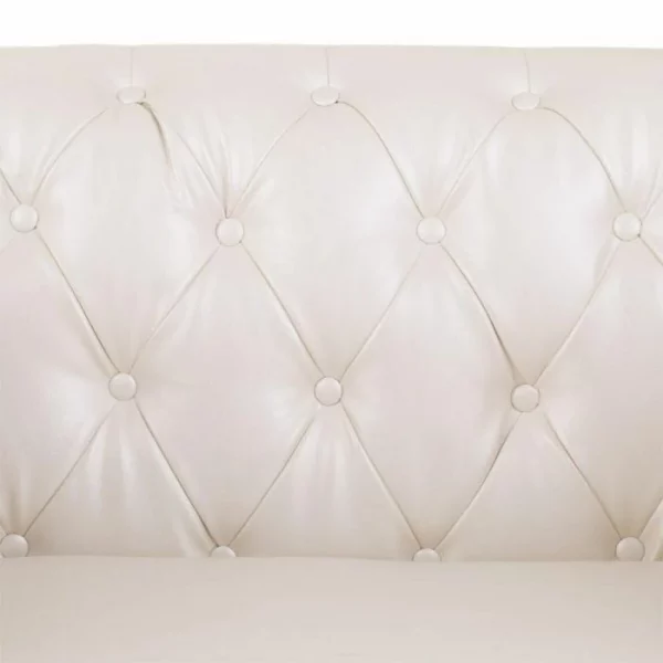 SILLON BLANCO TAPIZADO 104X72X75CM PATAS DORADAS - Imagen 5