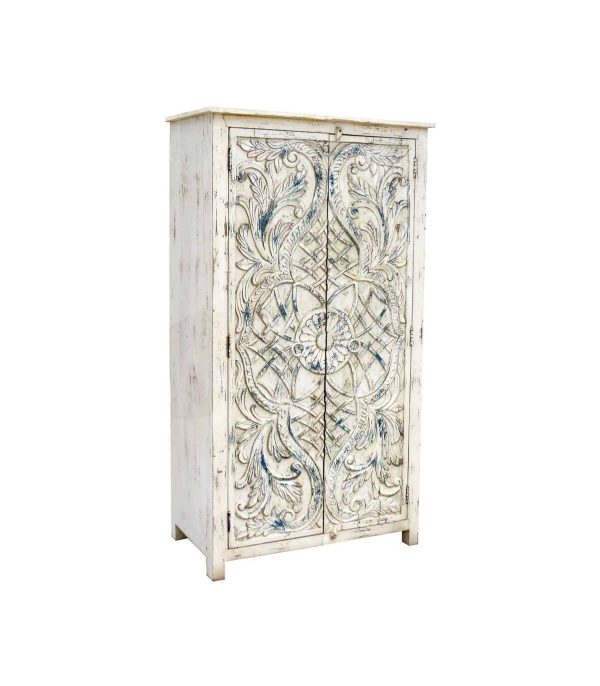ARMARIO MADERA MANGO BLANCO 99X42X180CM