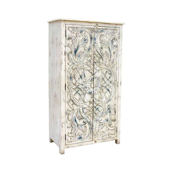 ARMARIO MADERA MANGO BLANCO 99X42X180CM