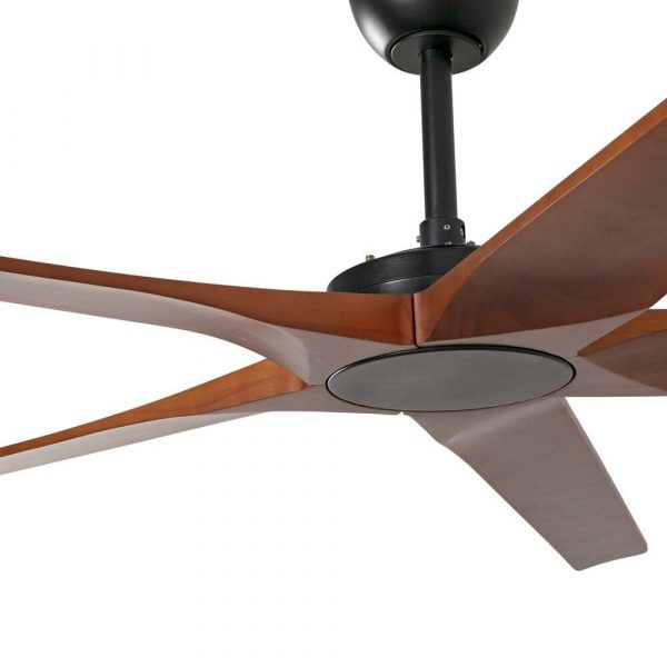 BIGWOOD 20 XL Ø2000MM NEGRO 6 PALAS NOGAL OSCURO 34190 FARO - Imagen 2