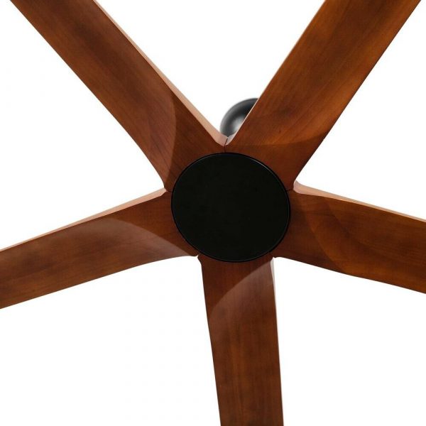 BIGWOOD 20 XL Ø2000MM NEGRO 6 PALAS NOGAL OSCURO 34190 FARO - Imagen 3