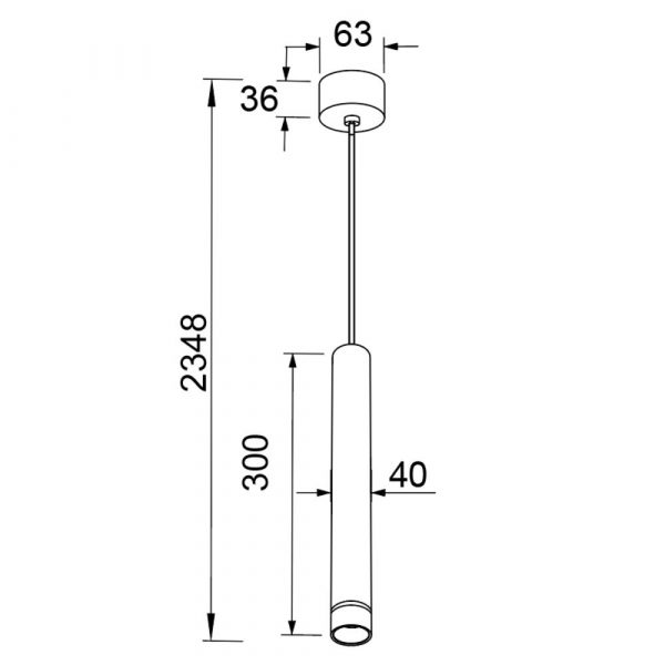 COLGANTE SPLIT MINI GU10 NEGRO 8877 MANTRA - Imagen 4