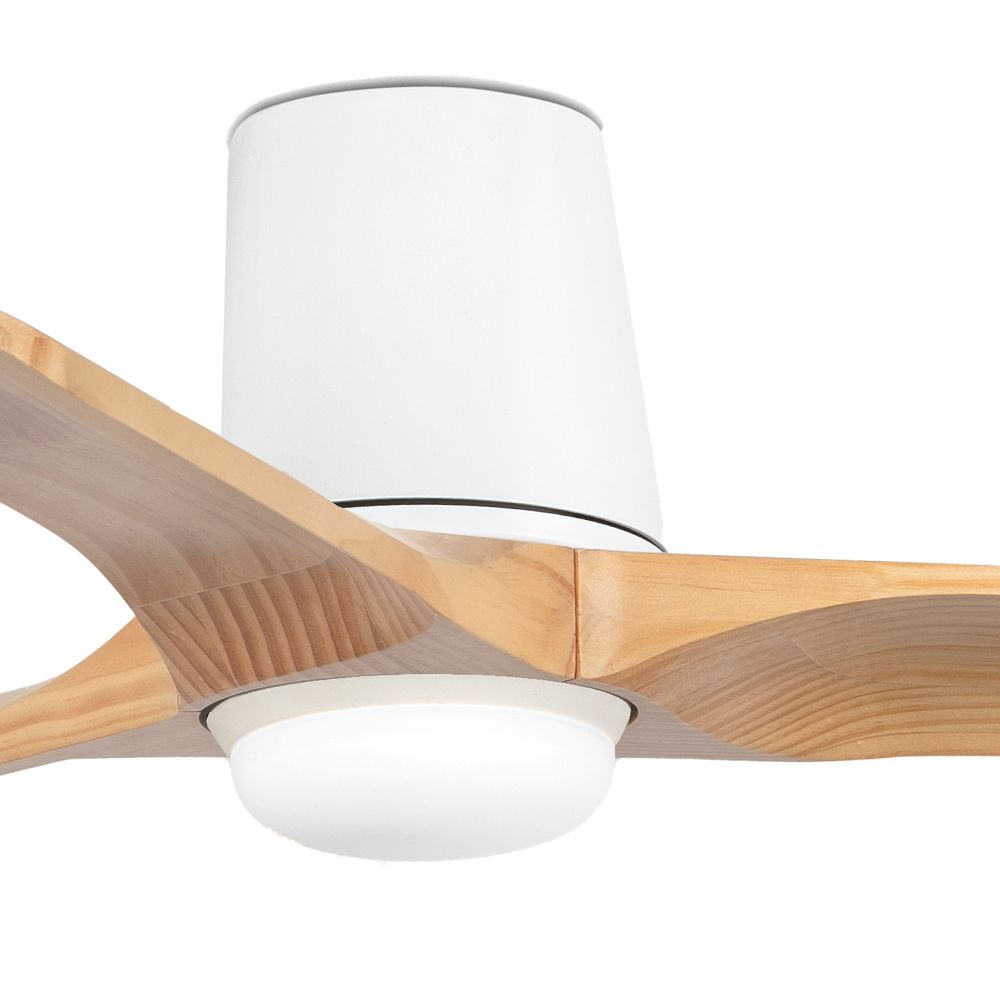 HEYWOOD TUB S Ø90 BLANCO MADERA CLARA LED 10W CCT 338361S FARO - Imagen 2
