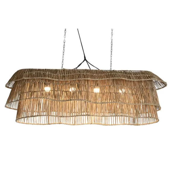 LAMPARA TECHO FIBRAS NATURALES 135X55X42