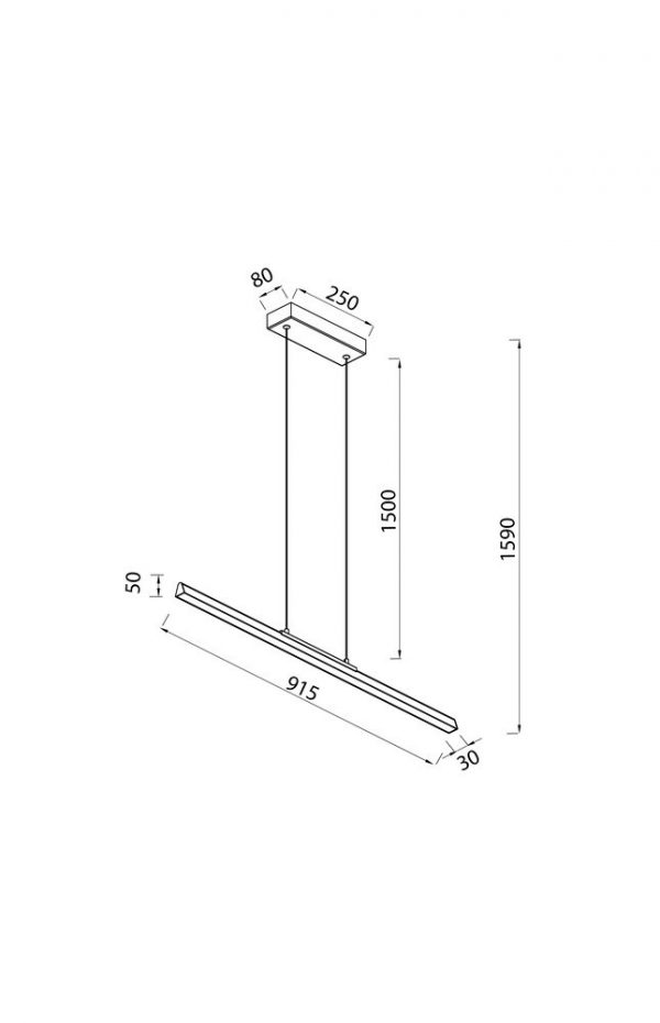 LÁMPARA LED 36W LINEAL BLANCO 8956 MANTRA - Imagen 2