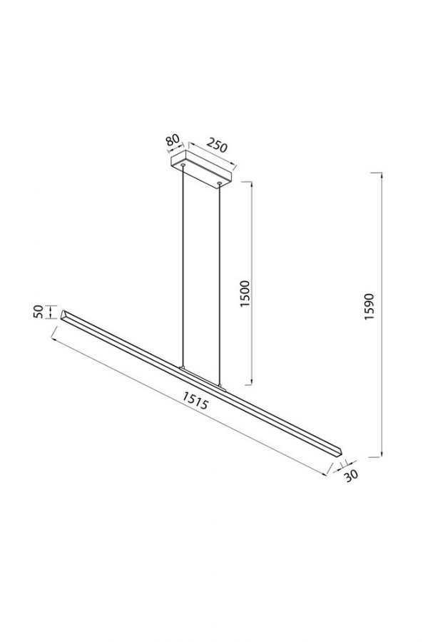 LÁMPARA LED 54W LINEAL BLANCO 8959 MANTRA - Imagen 2