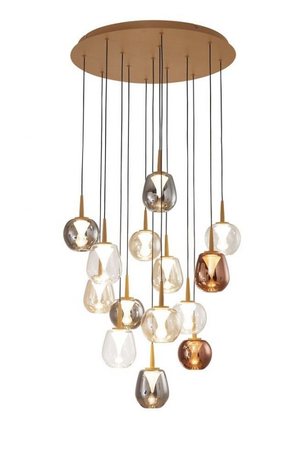 LÁMPARA REDONDO 14XLED 5W ANDROMEDA ORO SIN TULIPAS 8935 MANTRA - Imagen 2