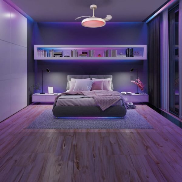 VENTILADOR LED RECTRACTIL SIBERIA MINI BLANCO 8760 MANTRA - Imagen 2